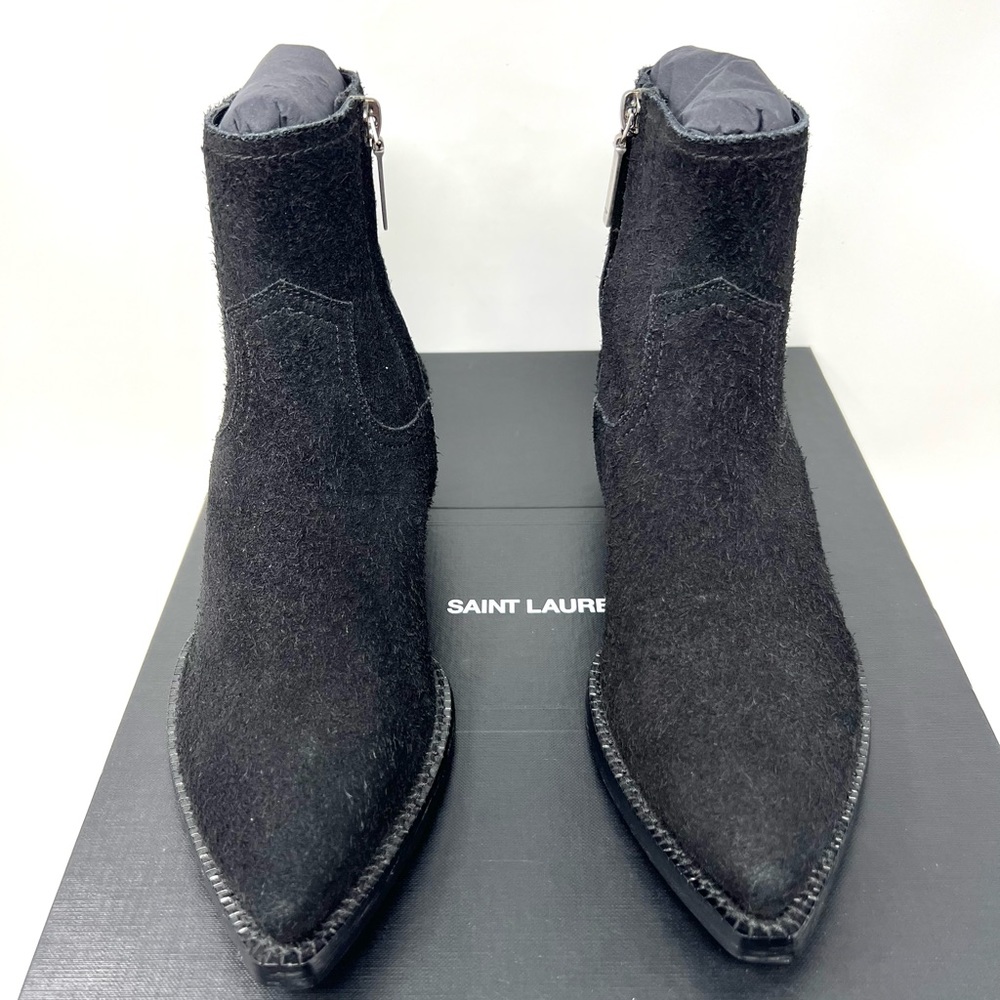 Saint Laurent Lukas Suede Western Ankle Boots - Picture 5 of 10